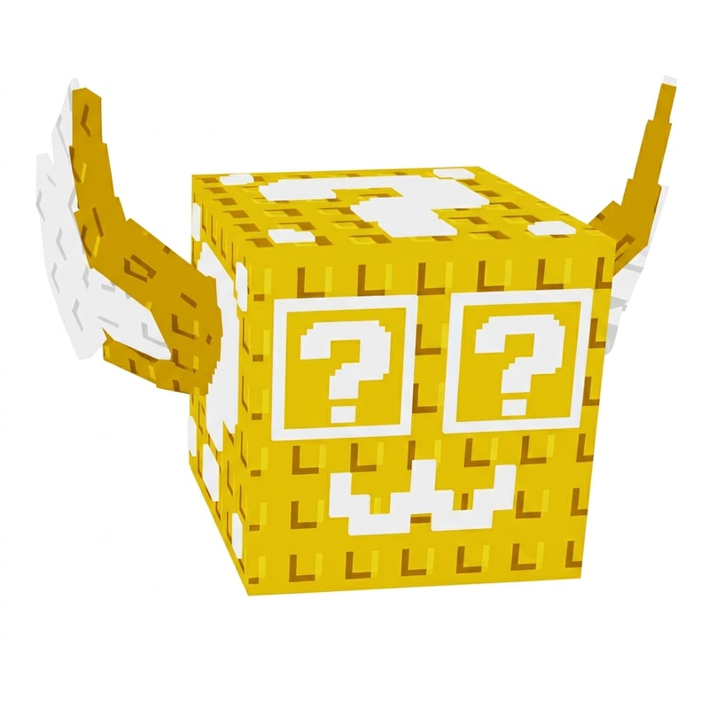make this lucky block face yellow/goldish instead of red DO NOT CHANGE THE STYLE DO NOT CHANGE ANYTHING ELSE