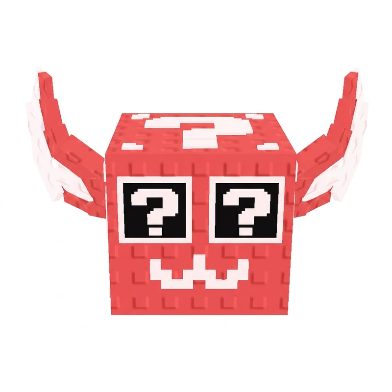 make this lucky block face forward DO NOT CHANGE THE STYLE DO NOT CHANGE ANYTHING ELSE