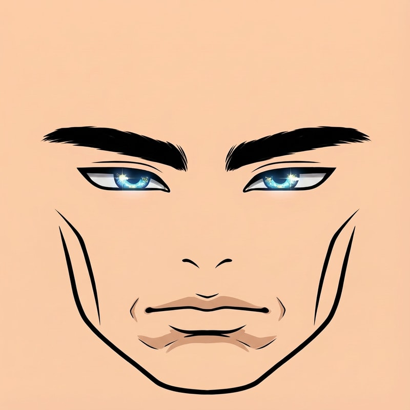 make the face look more masculine looking and change absolutely nothing else