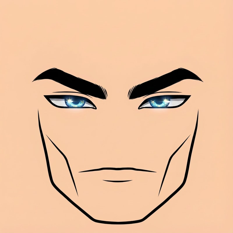 make the face look more masculine looking and change absolutely nothing else DO NOT ADD ADDITIONAL FEATURES, SIMPLY MODIFY EXISTING FEATURES