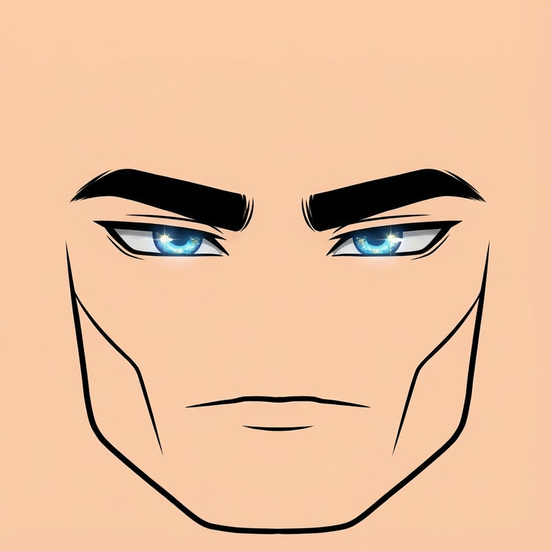 make the face look more masculine looking and change absolutely nothing else DO NOT ADD ADDITIONAL FEATURES, SIMPLY MODIFY EXISTING FEATURES