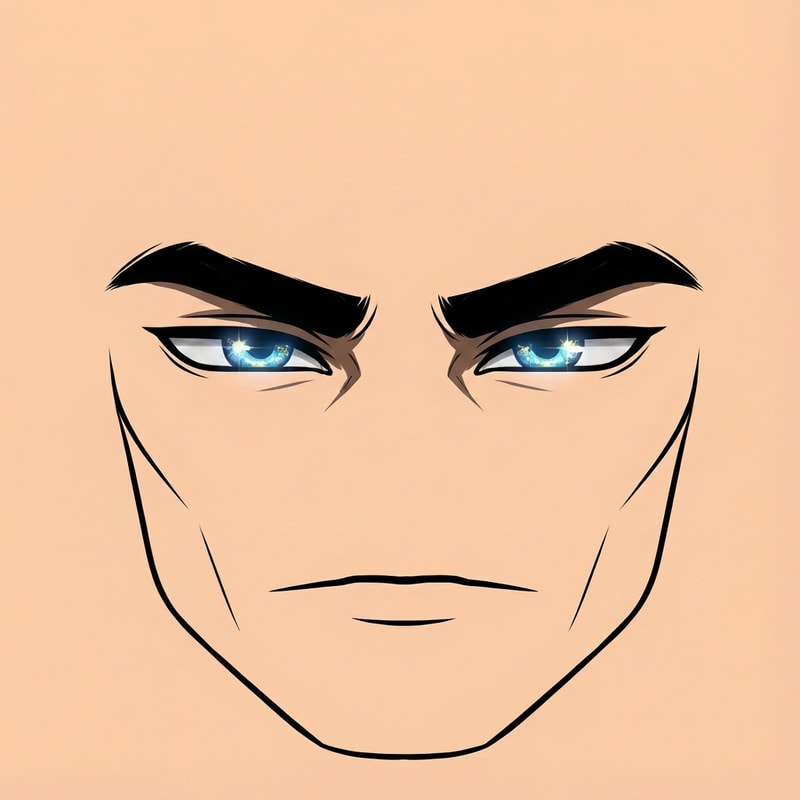 make the face look more masculine looking and change absolutely nothing else DO NOT ADD ADDITIONAL FEATURES, SIMPLY MODIFY EXISTING FEATURES