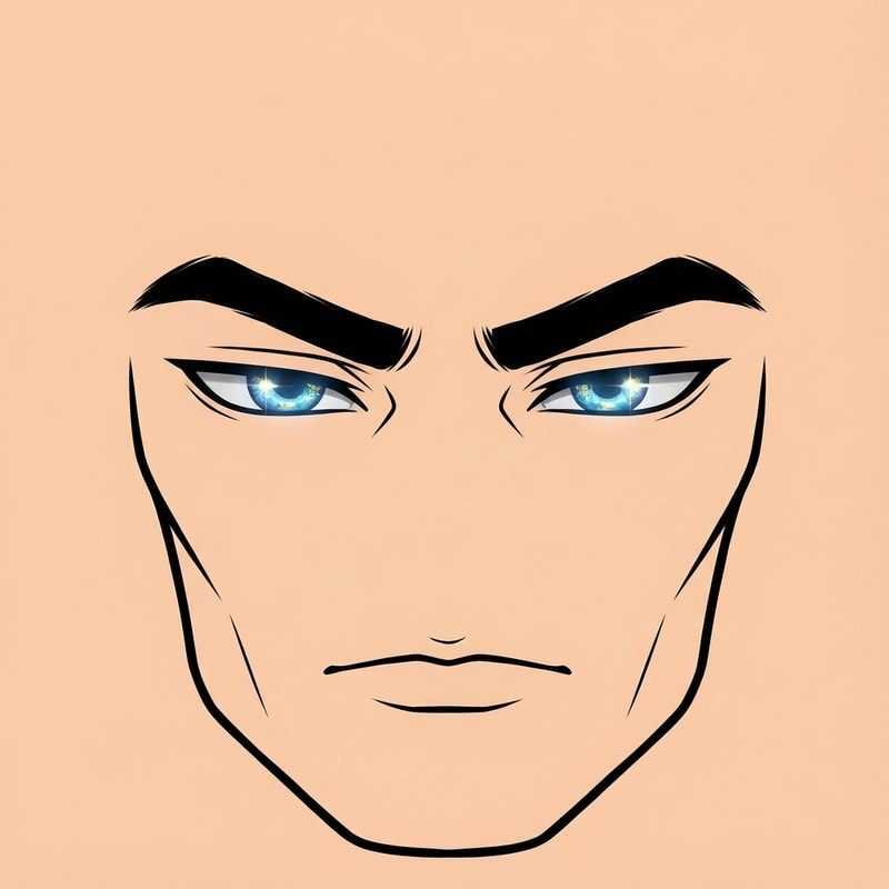 make the face look more masculine looking and change absolutely nothing else DO NOT ADD ADDITIONAL FEATURES, SIMPLY MODIFY EXISTING FEATURES