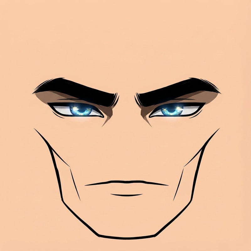 make the face look more masculine looking and change absolutely nothing else DO NOT ADD ADDITIONAL FEATURES, SIMPLY MODIFY EXISTING FEATURES