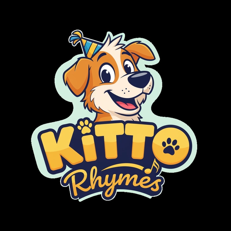 kitto Rhymes logo — cartoon dog
