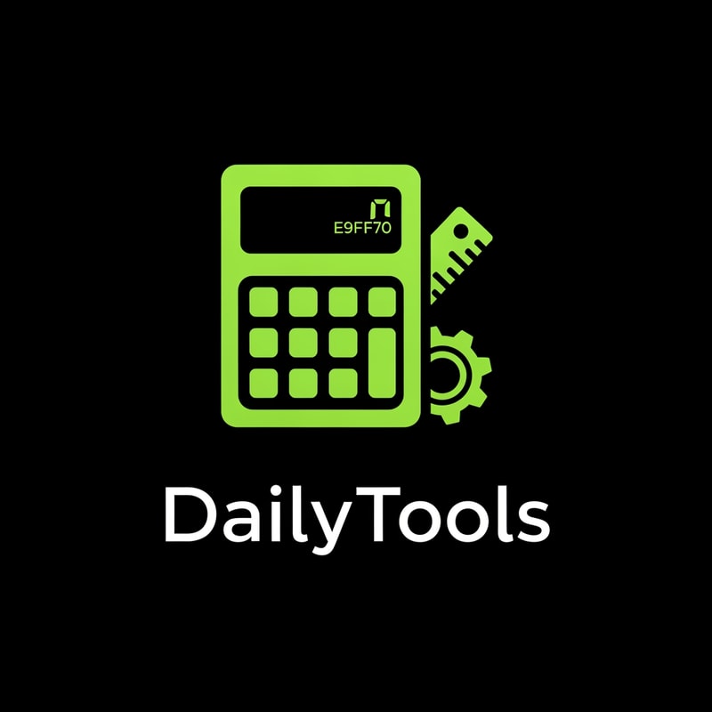 create the app logo for DailyTools App, in which we have differnt calculators and convertors use E9FF70 code for logo with black background