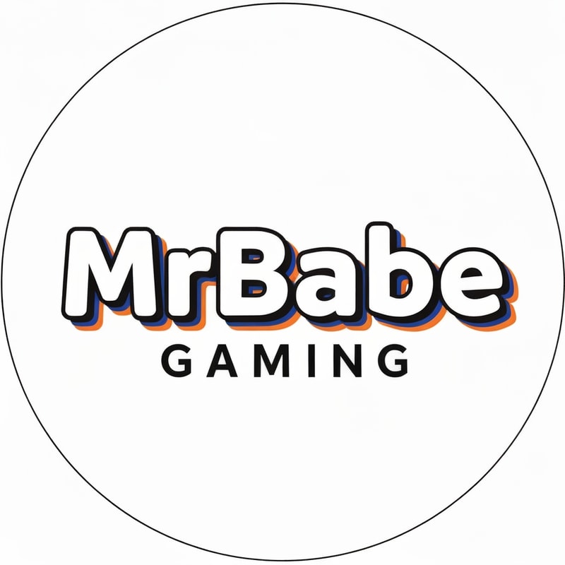 Design a creative and memorable logo for a gaming YouTube channel named "MrBabe Gaming".

Style:
Clean, minimal, and slightly playful. The logo should feel unique and stand out without using neon colors or gradients.

Typography:
Use a custom, bold, playful font with smooth curves. The text should feel friendly but confident. Slight character in letters is important (not plain fonts).

Color:
Use solid colors only (no gradients, no neon). Prefer a strong contrast like black & white with one accent color (like orange, red, or blue).

Concept:
Focus mainly on typography. Add a subtle creative twist to the name "MrBabe" so it looks like a brand, not just text.
You can slightly modify one letter (like B or M) to create a unique identity.

Depth:
Add a slight 3D or raised effect (like soft shadow or layered look) so the logo feels like it is popping out.

Icon (optional):
You may include a very minimal gaming element (like a small controller shape or button), but keep it subtle and not distracting.

Composition:
Centered, balanced, and suitable for a circular profile picture. The logo should be clearly visible even at small sizes.

Overall Feel:
Fun, modern, and memorable — not aggressive, not childish, but playful and clean.

High quality, sharp edges, professional logo design.
