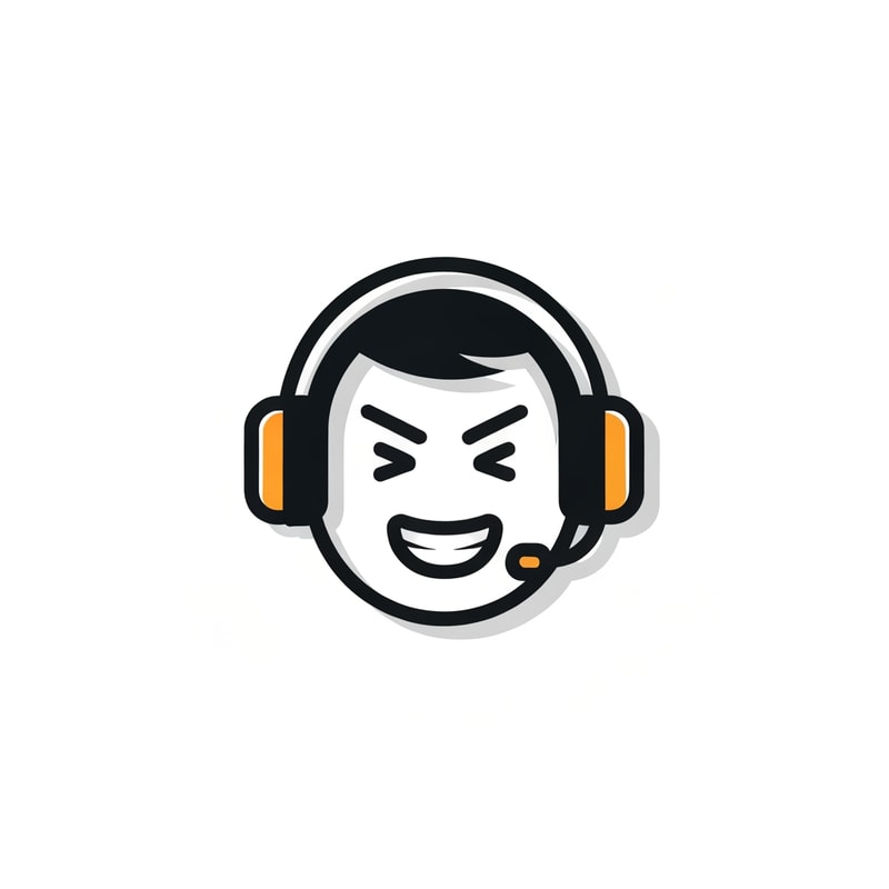 Design a unique mascot-style logo for a gaming YouTube channel.

The logo should NOT be text-based. Instead, create a simple, memorable character/icon.

Concept:
A fun and slightly mischievous gamer character face with headphones. The character should have a playful smile and expressive eyes, giving a friendly but energetic vibe.

Style:
Minimal, clean, and slightly cartoonish but not childish. Keep it simple so it is easy to recognize even at small size.

Color:
Use solid colors only (no gradients, no neon). Limit to 2–3 colors with good contrast.

Design:
Focus on a strong silhouette and clear shape so the logo is easily recognizable.
Add a slight shadow or outline to make it pop, but keep it clean.

No text in the logo.

Overall feel:
Fun, memorable, and unique — something that can become a recognizable gaming identity.

High quality, sharp, centered composition.