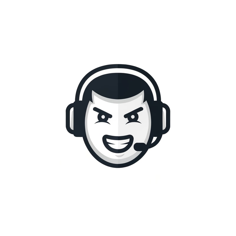 Design a unique mascot-style logo for a gaming YouTube channel.

The logo should NOT be text-based. Instead, create a simple, memorable character/icon.

Concept:
A fun and slightly mischievous gamer character face with headphones. The character should have a playful smile and expressive eyes, giving a friendly but energetic vibe.

Style:
Minimal, clean, and slightly cartoonish but not childish. Keep it simple so it is easy to recognize even at small size.

Color:
Use solid colors only (no gradients, no neon). Limit to 2–3 colors with good contrast.

Design:
Focus on a strong silhouette and clear shape so the logo is easily recognizable.
Add a slight shadow or outline to make it pop, but keep it clean.

No text in the logo.

Overall feel:
Fun, memorable, and unique — something that can become a recognizable gaming identity.

High quality, sharp, centered composition.