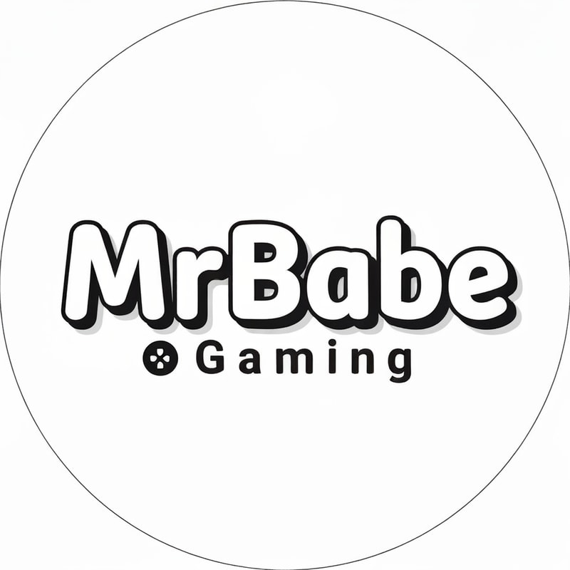 Design a creative and memorable logo for a gaming YouTube channel named "MrBabe Gaming".

Style:
Clean, minimal, and slightly playful. The logo should feel unique and stand out without using neon colors or gradients.

Typography:
Use a custom, bold, playful font with smooth curves. The text should feel friendly but confident. Slight character in letters is important (not plain fonts).

Color:
Use solid colors only (no gradients, no neon). Prefer a strong contrast like black & white with one accent color (like orange, red, or blue).

Concept:
Focus mainly on typography. Add a subtle creative twist to the name "MrBabe" so it looks like a brand, not just text.
You can slightly modify one letter (like B or M) to create a unique identity.

Depth:
Add a slight 3D or raised effect (like soft shadow or layered look) so the logo feels like it is popping out.

Icon (optional):
You may include a very minimal gaming element (like a small controller shape or button), but keep it subtle and not distracting.

Composition:
Centered, balanced, and suitable for a circular profile picture. The logo should be clearly visible even at small sizes.

Overall Feel:
Fun, modern, and memorable — not aggressive, not childish, but playful and clean.

High quality, sharp edges, professional logo design.