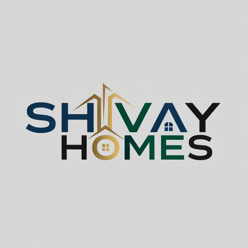 "Design a modern and unique logo for a real estate brand named 'Shivay Homes' where the words 'Shivay' and 'Homes' are creatively merged into a single continuous wordmark. The typography should be elegant, premium, and slightly futuristic with smooth letter transitions. Incorporate subtle real estate elements like rooftops, buildings, or house outlines integrated seamlessly into the lettering. Use a sophisticated color palette such as deep blue, gold, black, or emerald green to convey trust and luxury. The design should be minimal yet distinctive, suitable for branding, signage, and digital use. Avoid clutter, focus on clean lines and a memorable identity."Generate variations (luxury, minimal, traditional, Vastu-inspired, etc.)
in  classy back grounf and unique formation