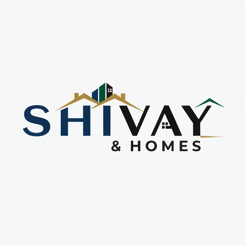 "Design a modern and unique logo for a real estate brand named 'Shivay Homes' where the words 'Shivay' and 'Homes' are creatively merged into a single continuous wordmark. The typography should be elegant, premium, and slightly futuristic with smooth letter transitions. Incorporate subtle real estate elements like rooftops, buildings, or house outlines integrated seamlessly into the lettering. Use a sophisticated color palette such as deep blue, gold, black, or emerald green to convey trust and luxury. The design should be minimal yet distinctive, suitable for branding, signage, and digital use. Avoid clutter, focus on clean lines and a memorable identity."Generate variations (luxury, minimal, traditional, Vastu-inspired, etc.)
in  classy back grounf and unique formation