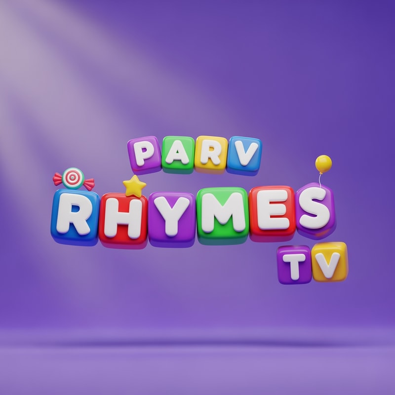 “Create a bright and colorful 3D kids logo for the text ‘Parv Rhymes TV’. Each letter should look like soft toy blocks and glossy plastic cubes, with rounded edges and smooth reflections. Use vibrant colors like red, yellow, purple, blue and green. Place the word ‘PARV’ on top in small cube blocks and ‘RHYMES’ in bigger bold 3D blocks below it, and add a small ‘TV’ badge or cube at the side. Add cute kids elements like a small candy swirl, star, balloon or musical note on top of one letter. Background should be a smooth gradient purple with soft diagonal light rays. Style should be playful, cartoonish, kid-friendly, high detail, shiny 3D render, soft shadows, studio lighting, centered composition, ultra high resolution, perfect for a children’s YouTube channel logo.”

Is prompt se aapko ek unique, attractive aur kids-focused 3D logo milega jo rhymes channel ke liye perfect rahega.