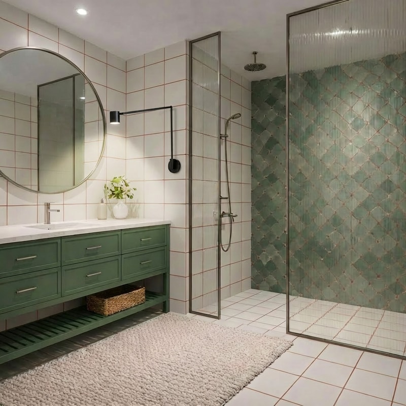 Add a wall-mounted light fixture LIKE THE LAMP IN THE SECOND PICTURE to the right of the sink, in a student-lamp style with a long adjustable arm.