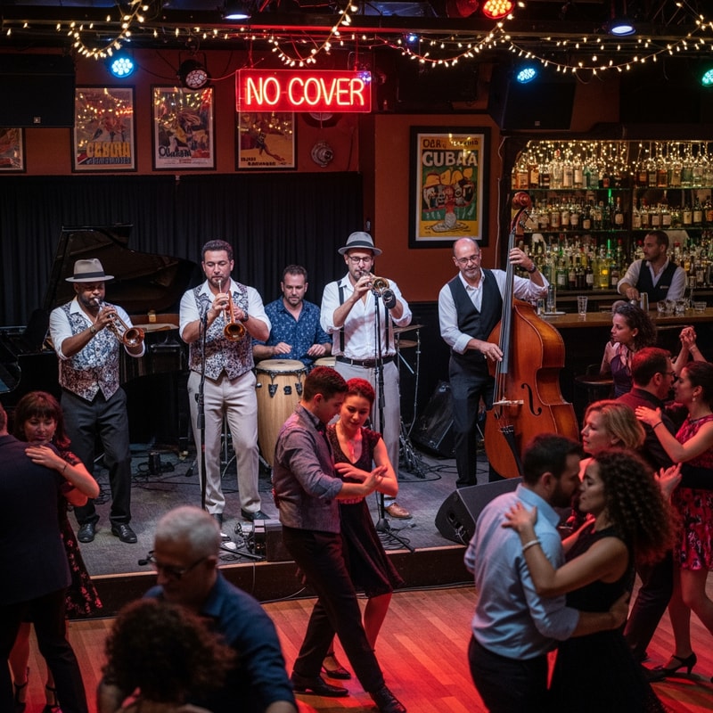 Tú dijiste:
HAZ UNA IMAGEN ES UN ANTRO QUE TOCA MUSICA EN VIVO COMOI SALSA Y LA PROMOCION ES DE NO COVER