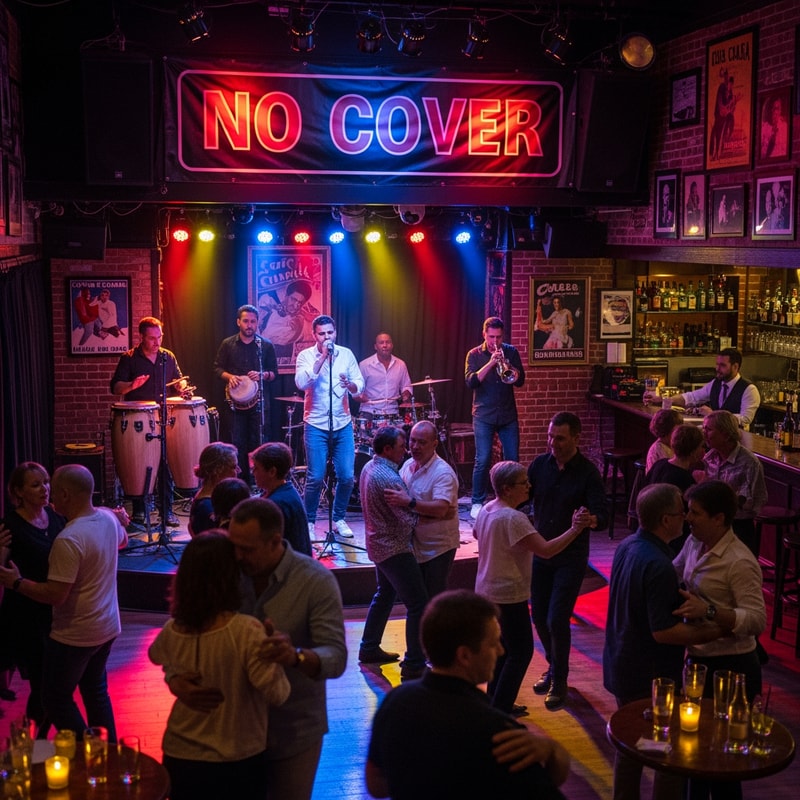 Tú dijiste:
HAZ UNA IMAGEN ES UN ANTRO QUE TOCA MUSICA EN VIVO COMOI SALSA Y LA PROMOCION ES DE NO COVER