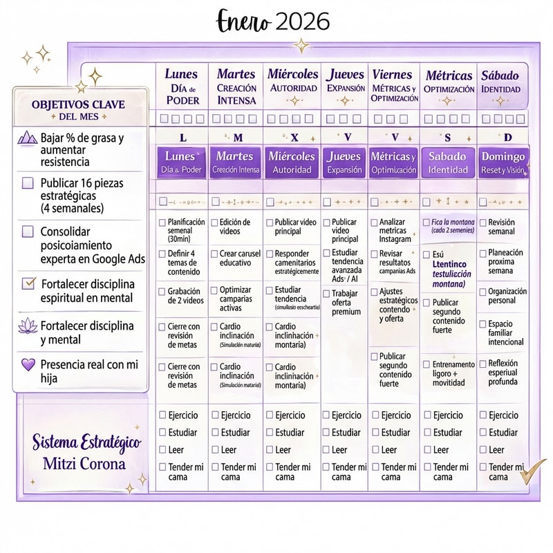 agrega: ejercicio, estudiar, leer y tender mi cama