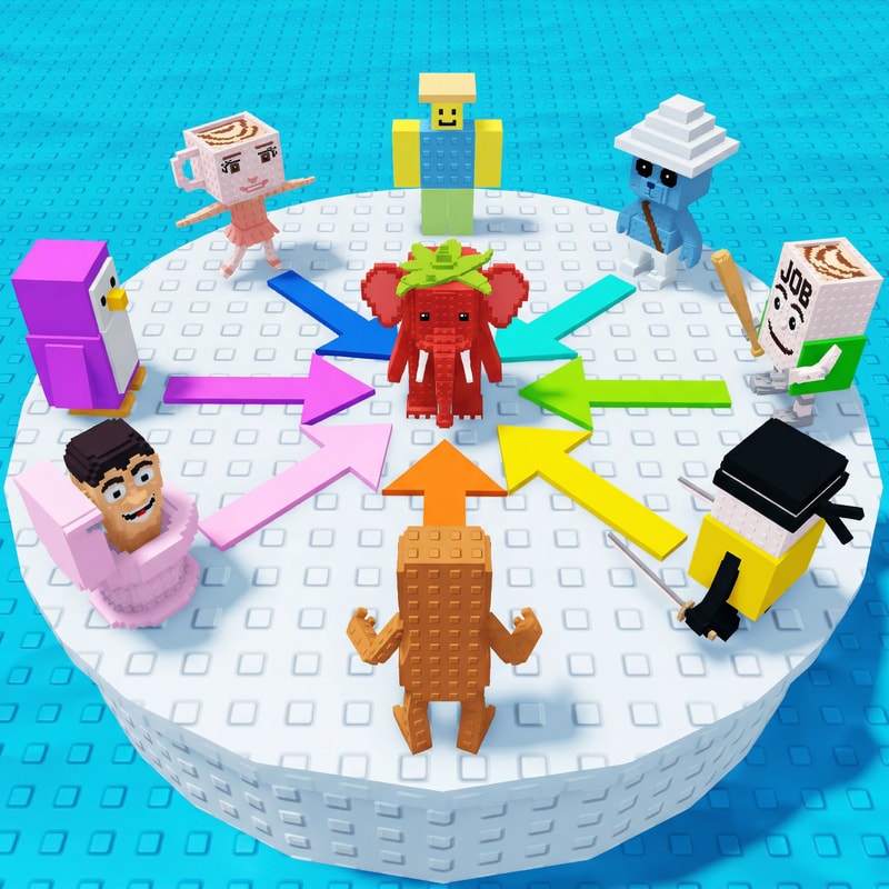 replace these penguins with these characters, ensure the characters are sized down and positioned 1:1 with how the penguins are currently facing, ensure there are no duplicate characters used or warped appearances, shrink them down to make them fit as how the penguins currently fit