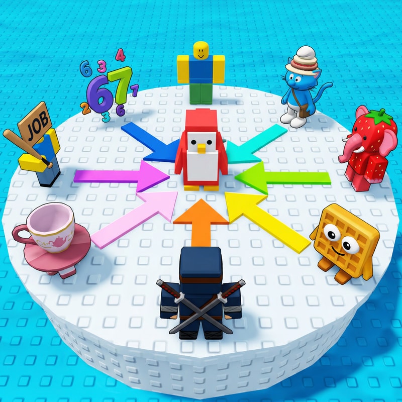 replace these penguins with these characters, ensure the characters are sized down and positioned 1:1 with how the penguins are currently facing, ensure there are no duplicate characters used or warped appearances, shrink them down to make them fit as how the penguins currently fit