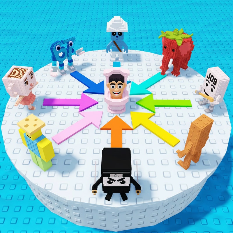 replace these penguins with these characters, ensure the characters are sized down and positioned 1:1 with how the penguins are currently facing, ensure there are no duplicate characters used or warped appearances, shrink them down to make them fit as how the penguins currently fit