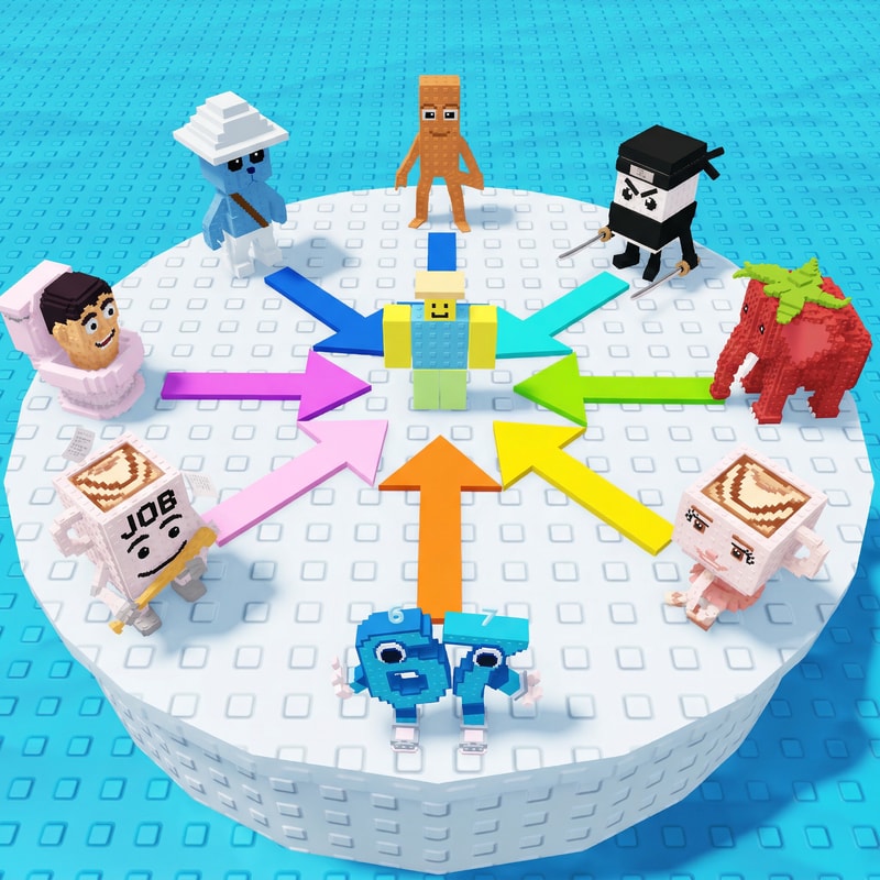 replace these penguins with these characters, ensure the characters are sized down and positioned 1:1 with how the penguins are currently facing, ensure there are no duplicate characters used or warped appearances, shrink them down to make them fit as how the penguins currently fit