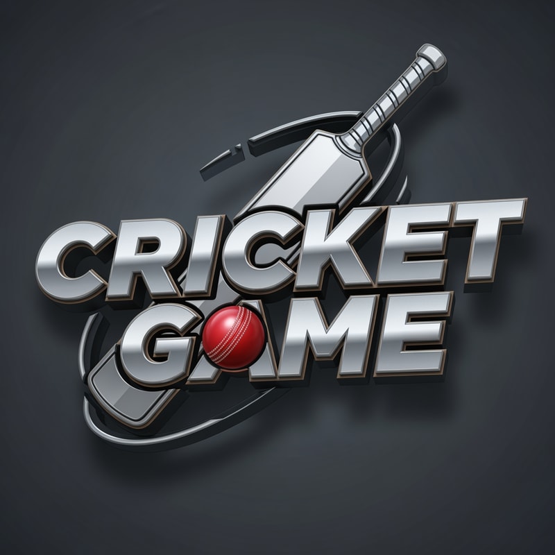 You 3d CRICKET GAME Text Logo.
