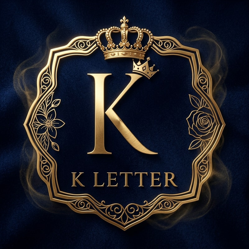 Please make logo for my perfume brand K Letter Add Crown icon