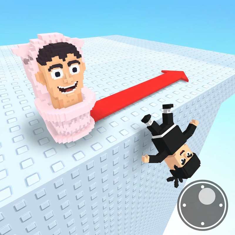 make the ninja guy look like hes falling off the platform instead of just floating off the platform also increase quality of the image DO NOT CHANGE ANYTHING ELSE