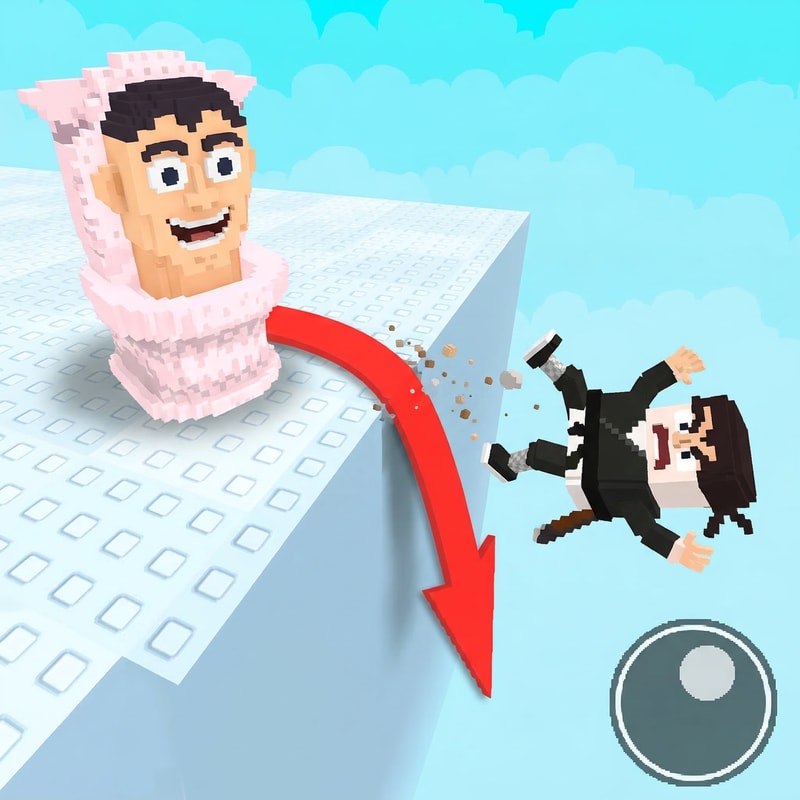 make the ninja guy look like hes falling off the platform instead of just floating off the platform