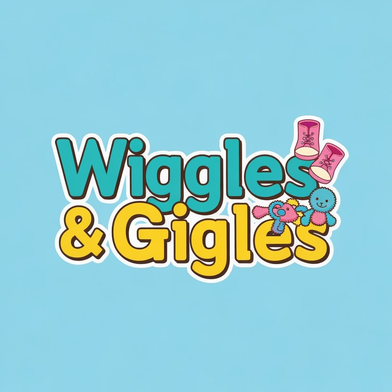 Create Colorful Logo for a Thrift shop that sells baby Clothes Name of the shop is Wiggles&Giggles