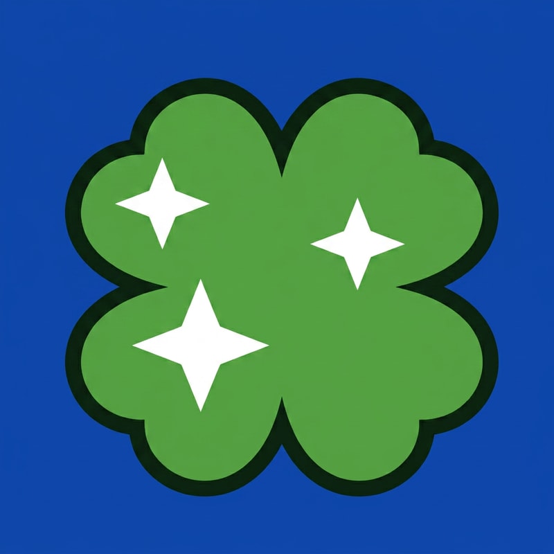 make this clover a basic green do not change anything else about it simply do a color swap from gold to green. do not include multiple shades of green in the clover.
