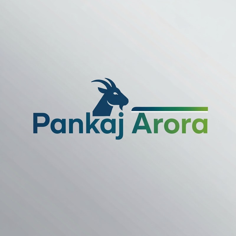 Pankaj Arora logo design with goat