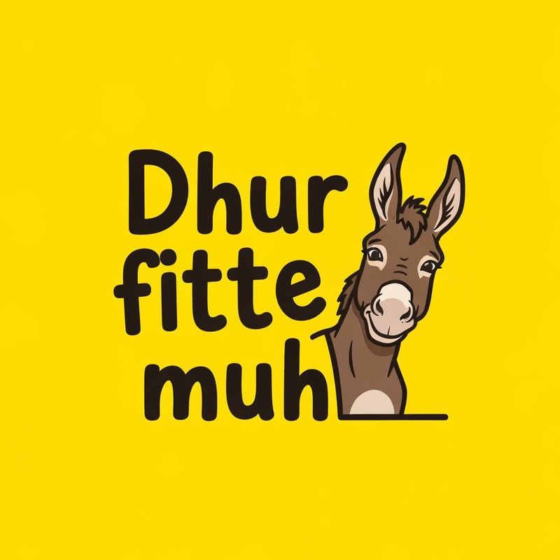 Dhur fitte  muh logo design with donkey