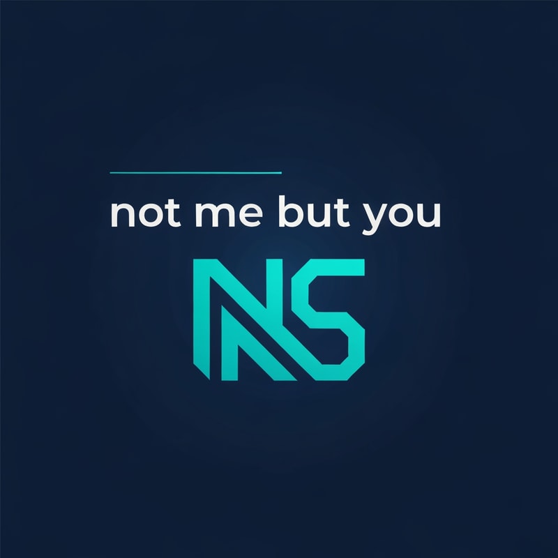 Professional logo design with "not me but you" and nss logo
