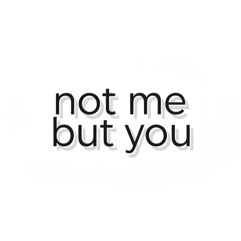 Professional logo design with "not me but you"