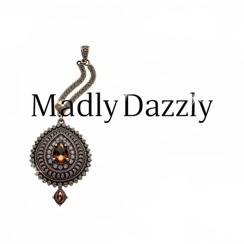 make me a logo for jewellery website for oxidised jewelleries, company name madlydazzly