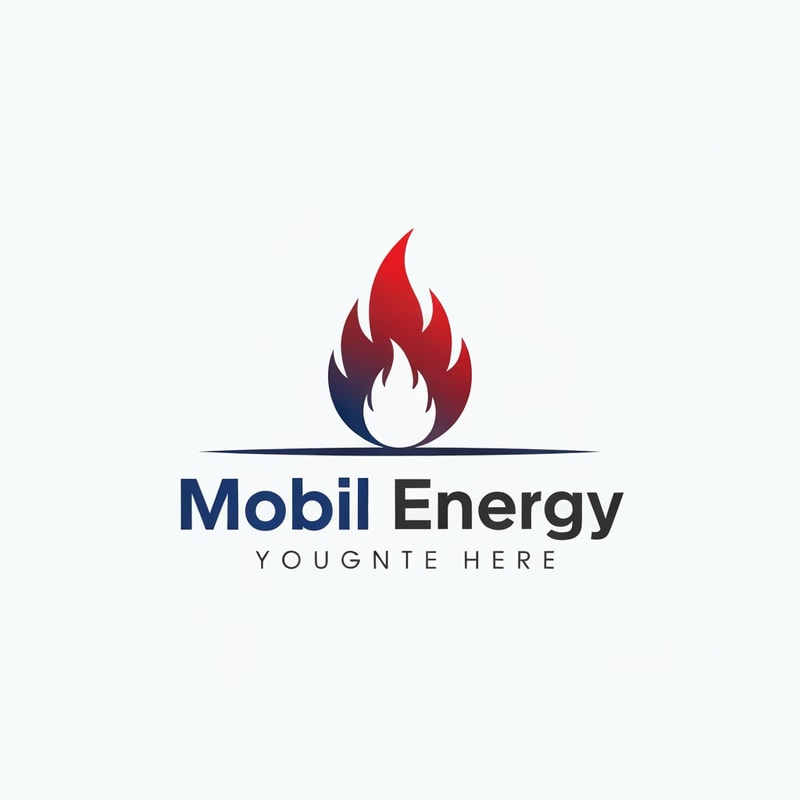 Generate a polished presentable and professional logo for an energy company based on the input below. Make sure it is eye catching as possible;Mobil energy

Theme colour red,& blue