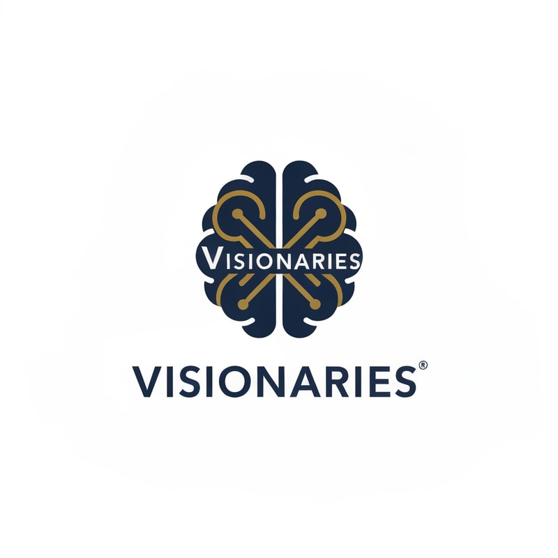 Develop a logo for a WhatsApp group of extraordinary individuals named " Visionaries".A logo who's layout and color scheme screams SOPHISTICATED and ELITE.