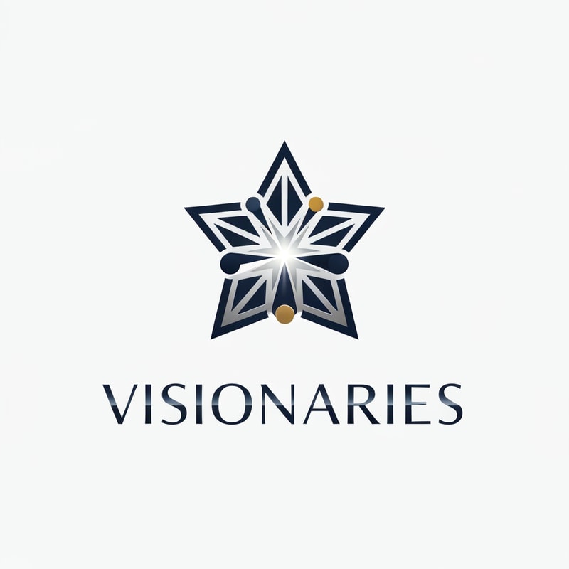 Develop a logo for a WhatsApp group of extraordinary individuals named " Visionaries".A logo who's layout and color scheme screams SOPHISTICATED and ELITE.