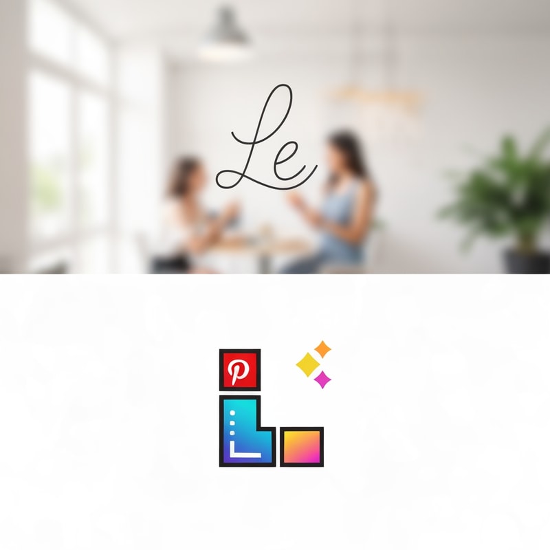 make a logo for my brand letter L and make it pinteresty  design another