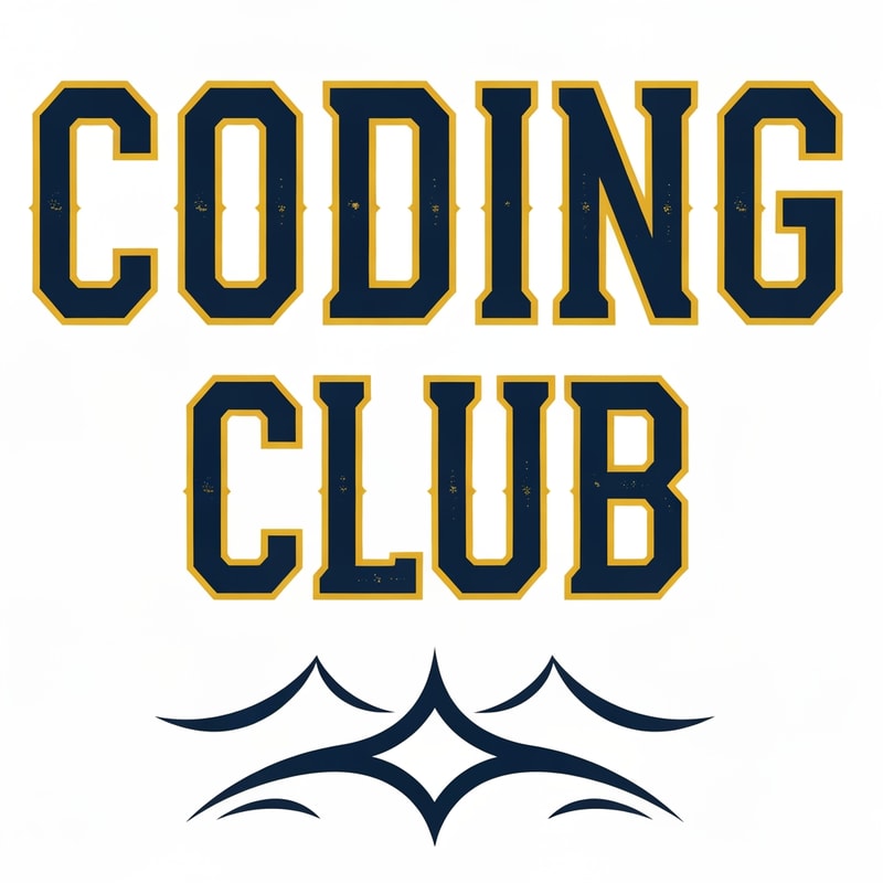 i need a logo type which coding club written on it 
it shld be bold strong 
like how text will be there on varsity jackets