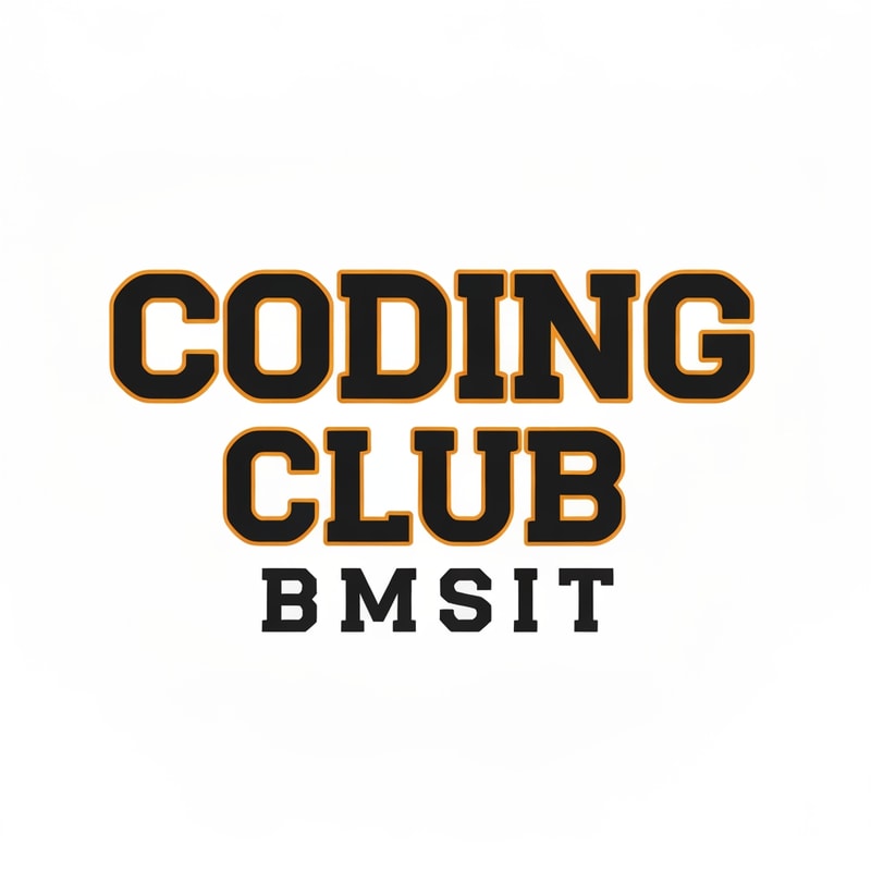 i need a logo type which coding club written on it
below tht BMSIT 
it shld be bold strong 
like how text will be there on varsity jackets