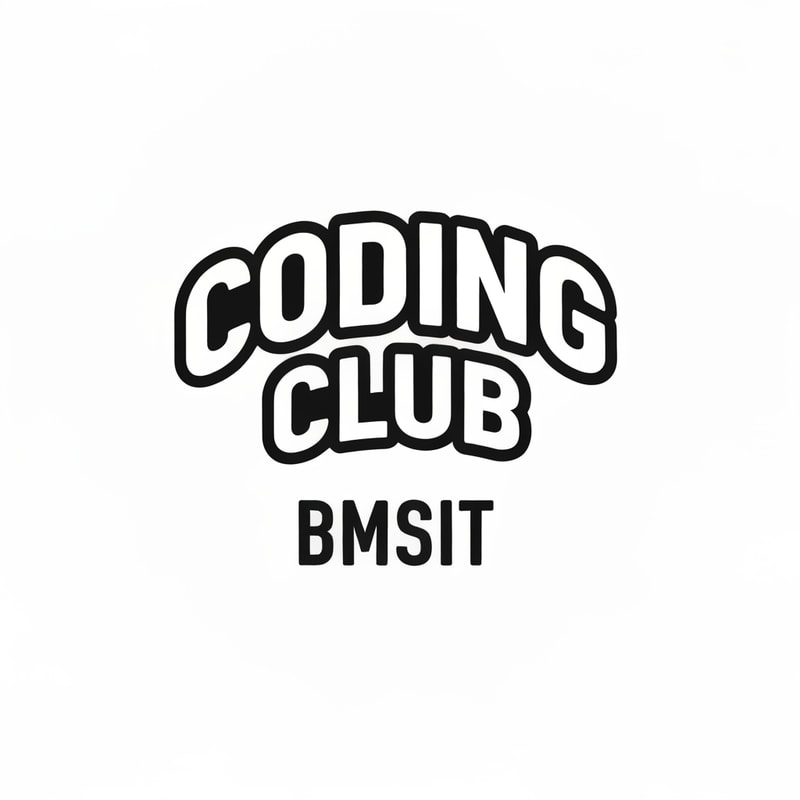i need a logo type which coding club written on it
below tht BMSIT
the letters shld lil bit curve like upside down u
it shld be bold strong
like how text will be there on varsity jackets
in white