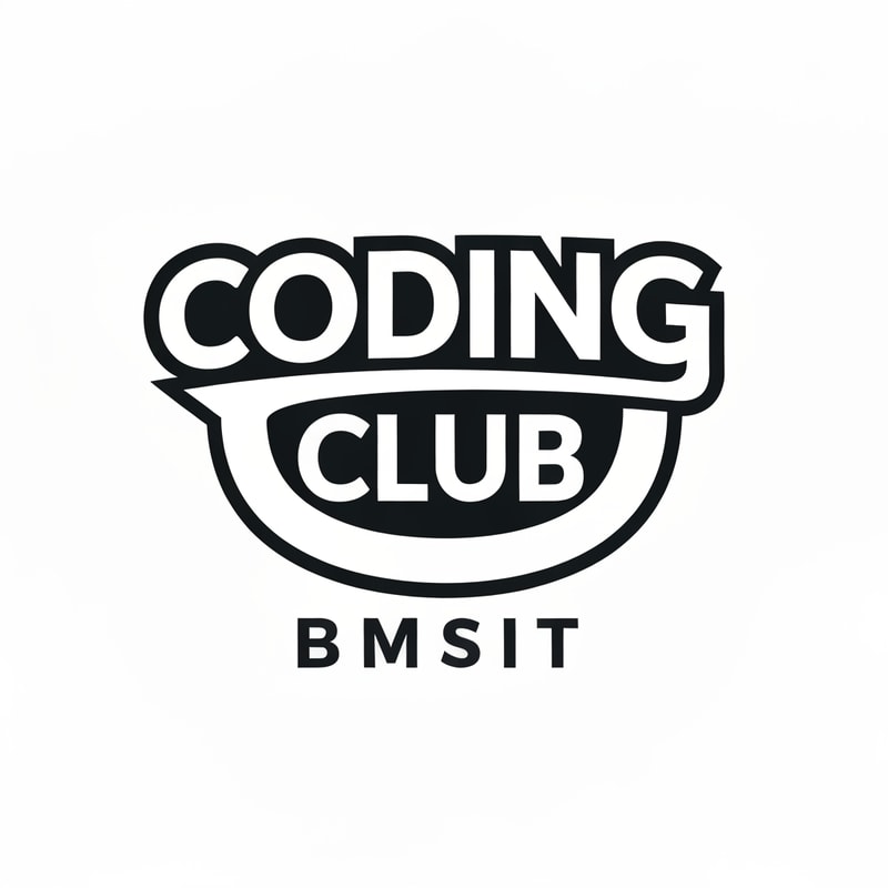 i need a logo type which coding club written on it
below tht BMSIT
the letters shld lil bit curve like upside down u
it shld be bold strong
like how text will be there on varsity jackets
in white