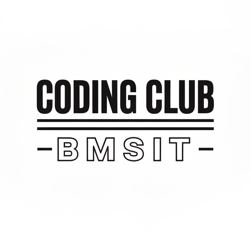 i need a logo type which coding club written on it
below tht BMSIT 
it shld be bold strong 
like how text will be there on varsity jackets