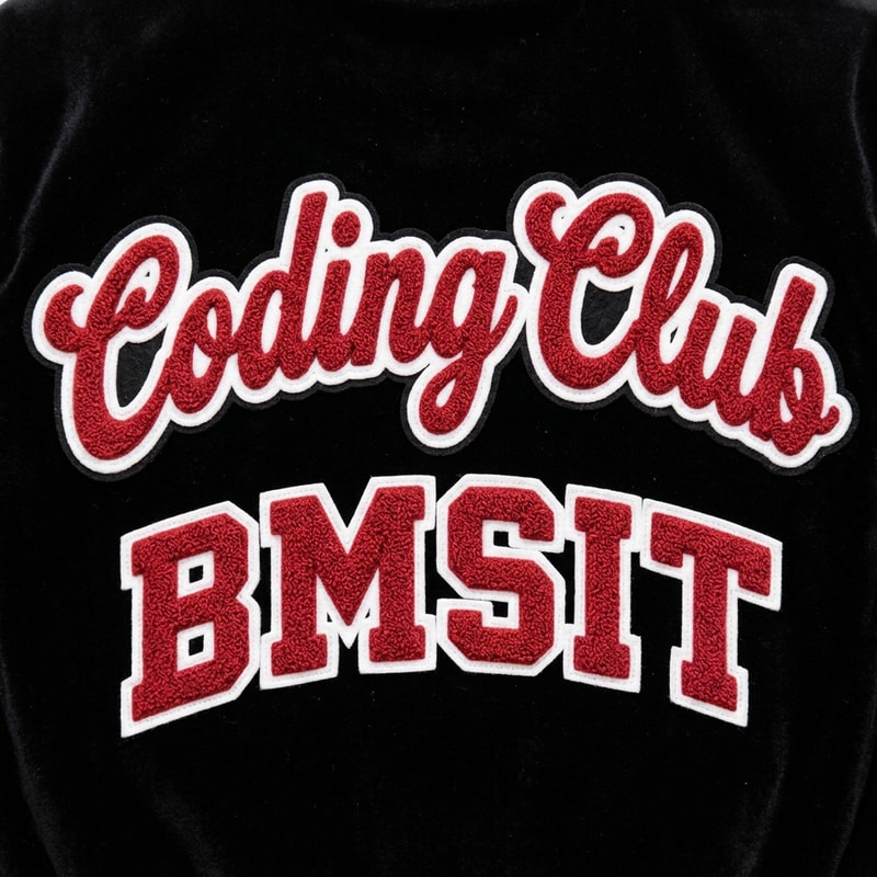 i need u to generate the same for the word Coding Club BMSIT
the whole Coding Club in a single like
n BMSIT in next line
keep the font type the same as the image provided
red font color
wid border
white outside borderline
no need the underline
but same font but curve the fint letters in a slight upside U shape