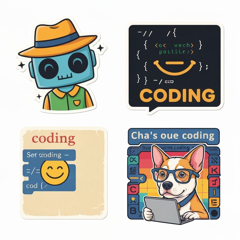 coding related stickers unique fun catchy