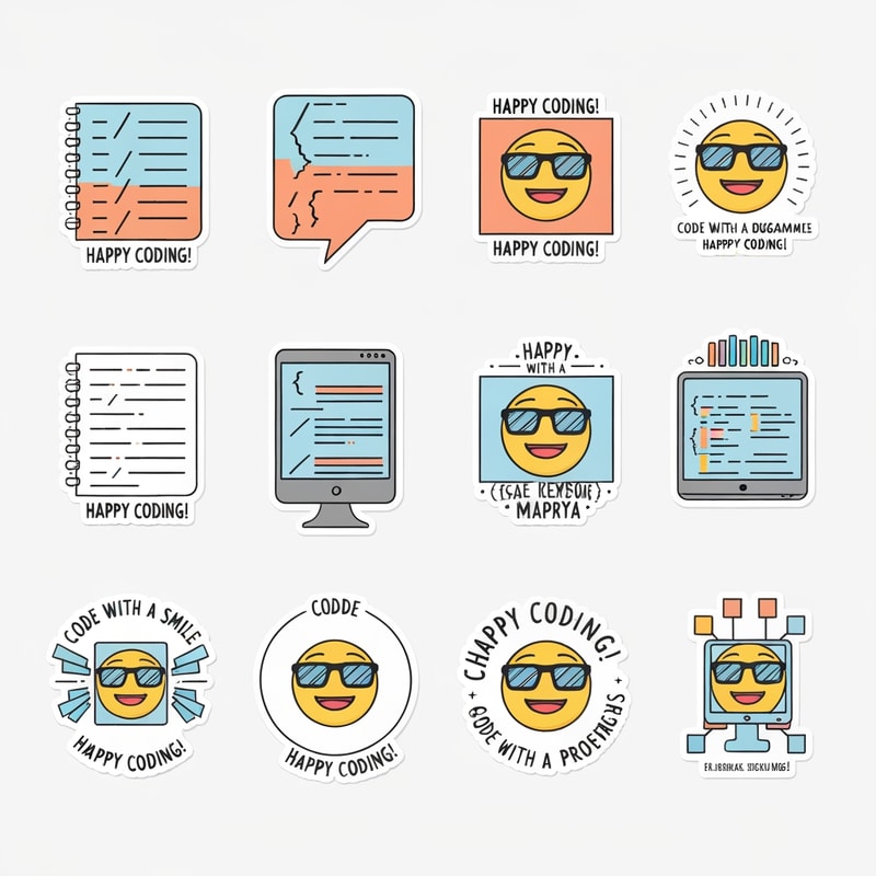 coding related stickers unique fun catchy wid some text single single