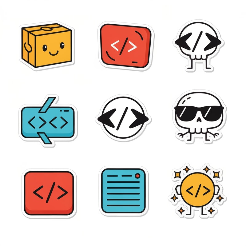 coding related stickers unique fun catchy wid some text single single