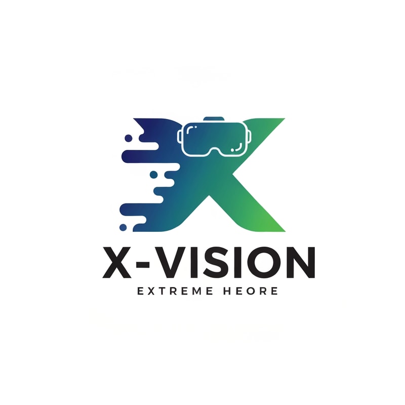 i want to create a logo for X-vision. Its a company which offer a safe oppurtinity to try extreme sport via VR. The motto is extreme experience